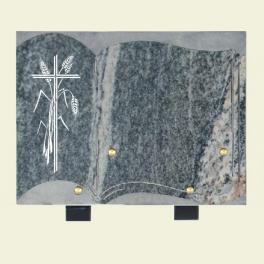 Plaque parchemin avec epi de ble gravé 20*25